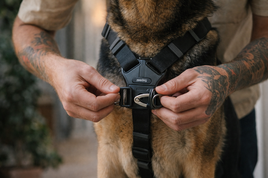 Cómo ajustar correctamente un arnés para perro en menos de 30 segundos